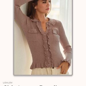 LovLov Women's Ribbed Sweater - Pink